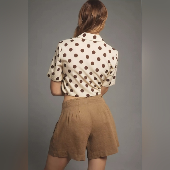 NWT ANTHROPOLOGIE | Linen Pintuck Shorts - Picture 4 of 4